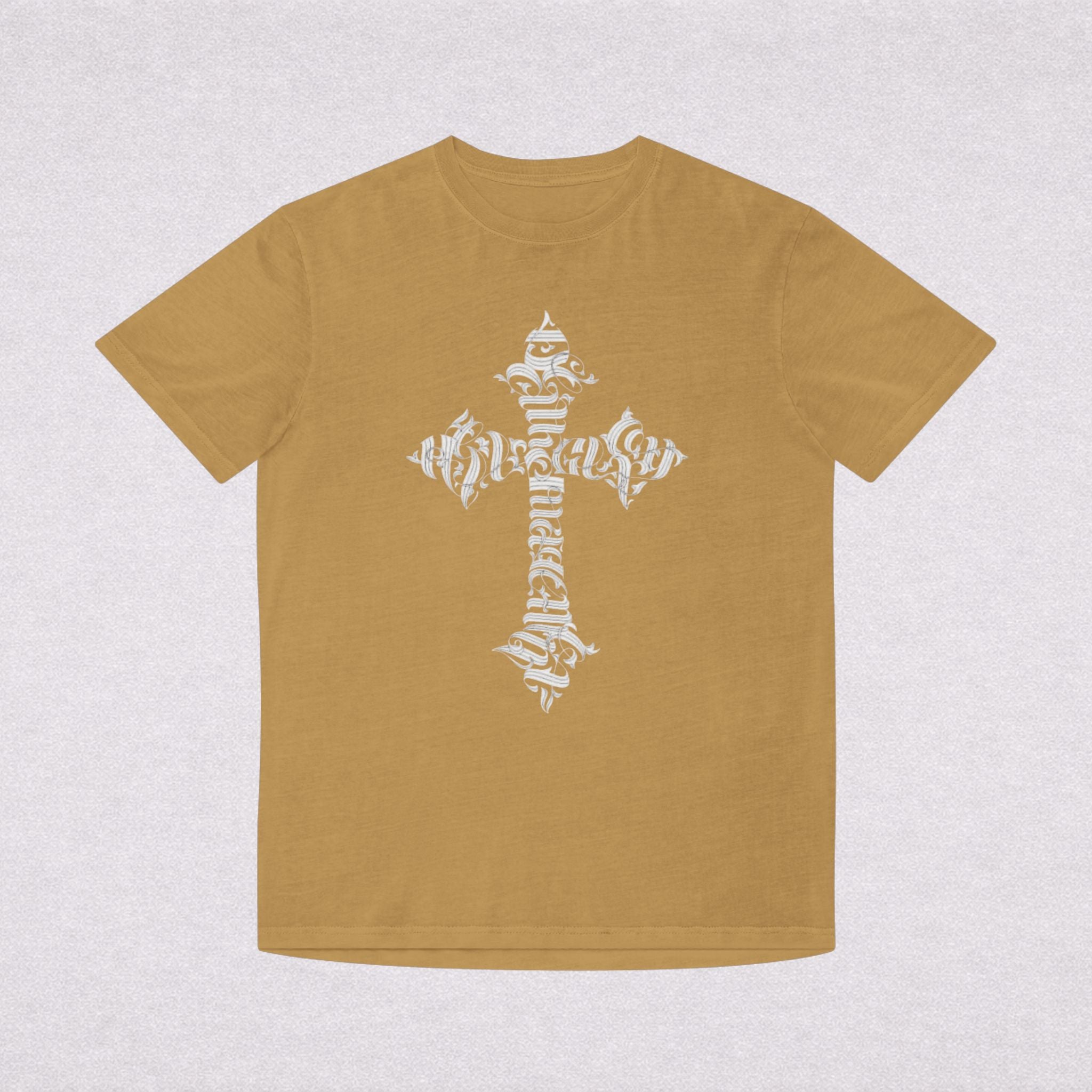 Faded Cross Graphic T-Shirt — Vintage Religious Tee