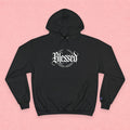 Blessed Hoodie – Vintage Script ‘Blessed’ Pullover for Faith & Gratitude