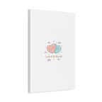 Love Is in the Air Heart Illustration Canvas | Micro‑Romance Galentine’s Pastel