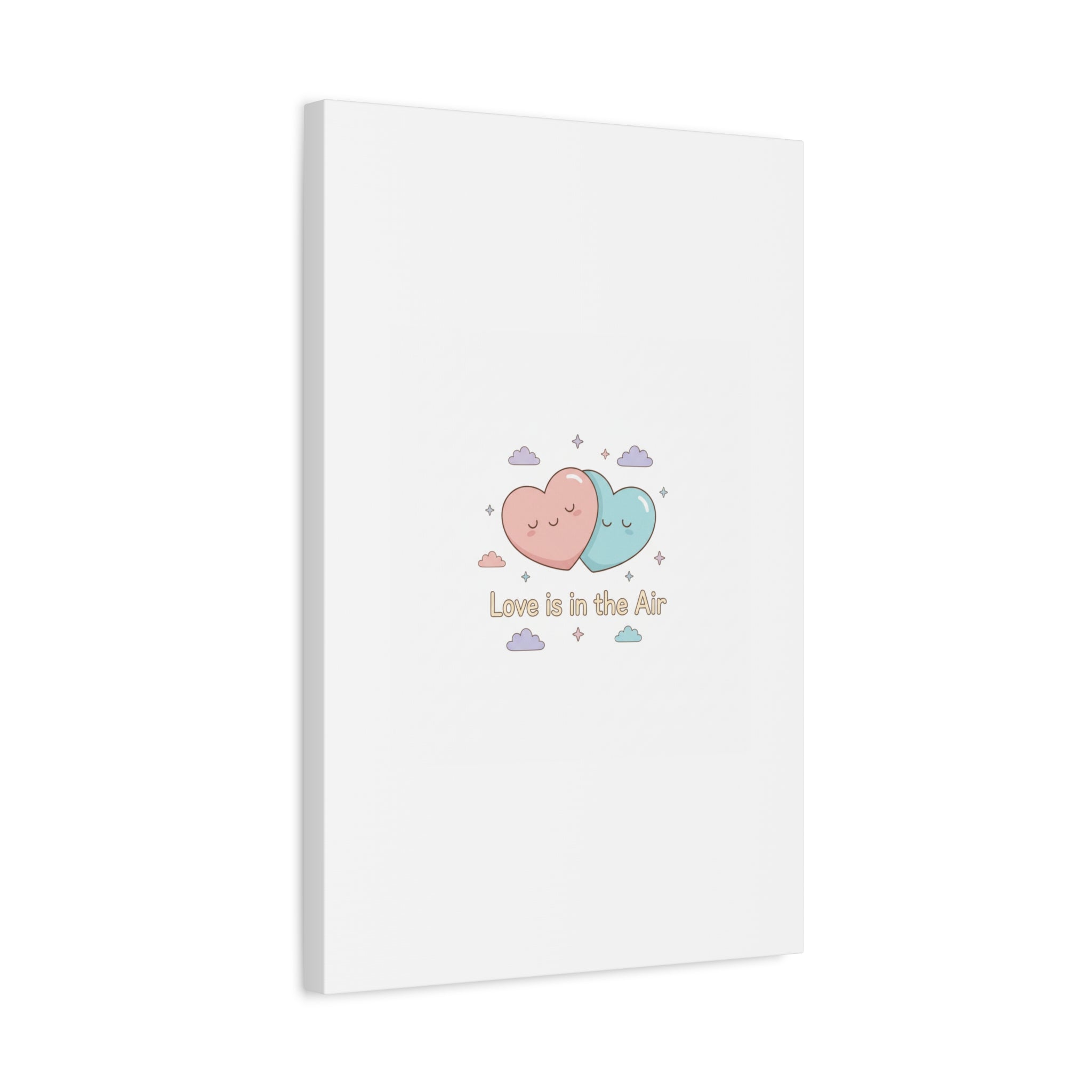 Love Is in the Air Heart Illustration Canvas | Micro‑Romance Galentine’s Pastel