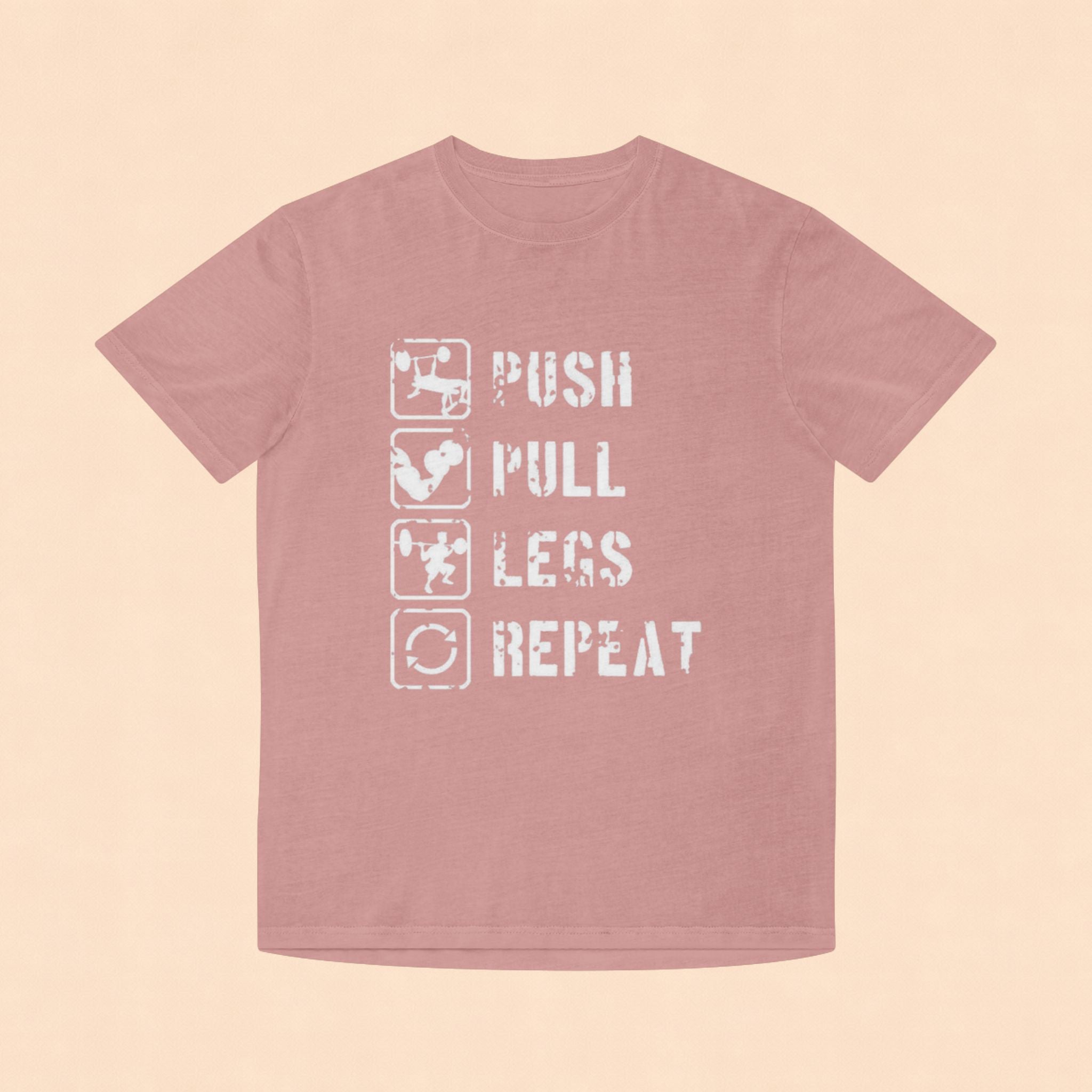 Push Pull Legs Repeat T-Shirt — Vintage Workout Gym Tee