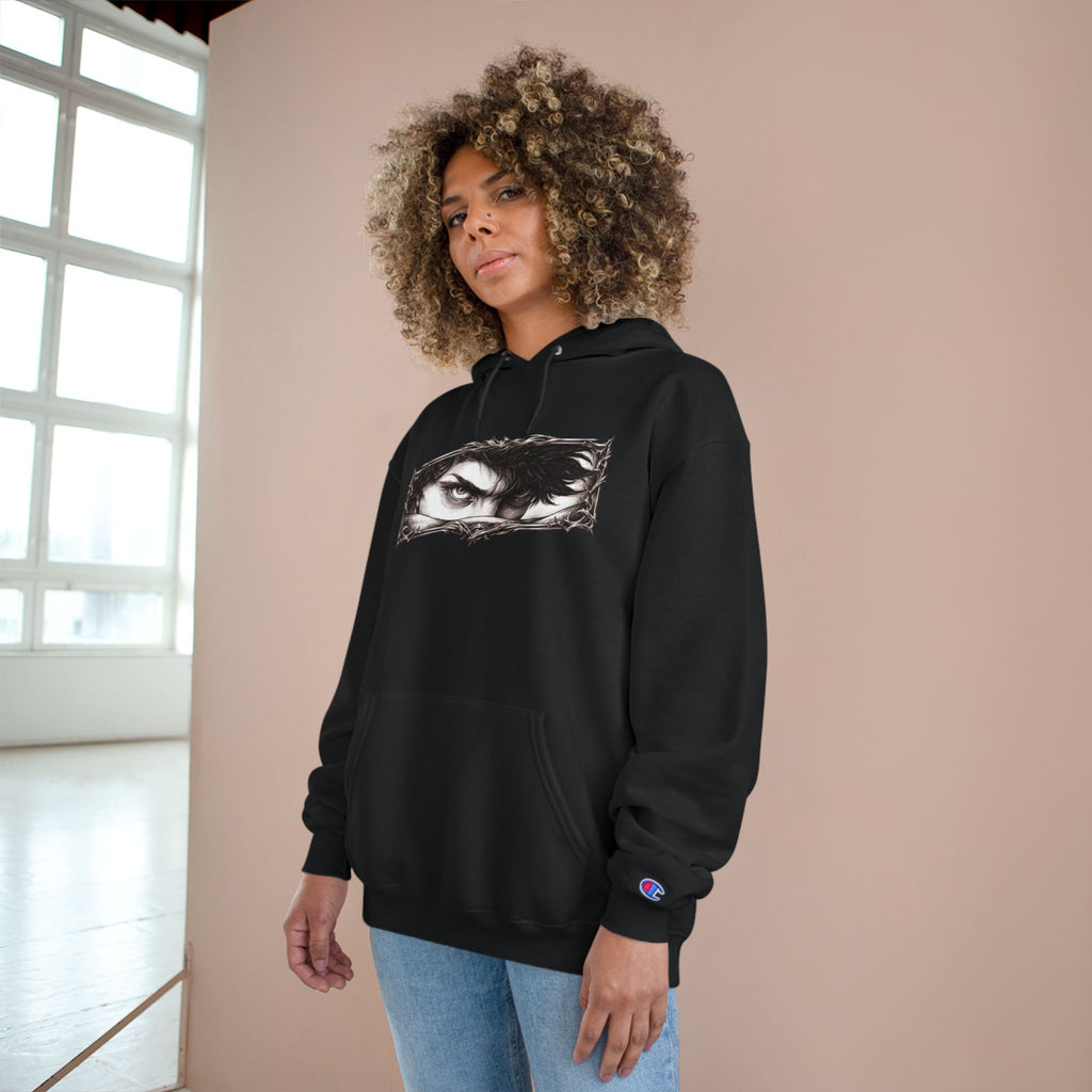 Eyes of the Champion Hoodie — Intense Gaze Graphic Pullover