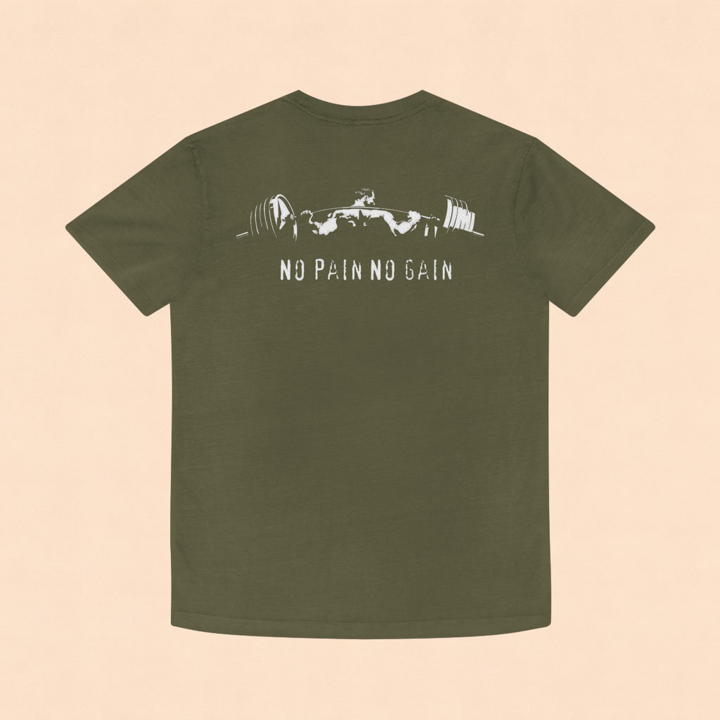 No Pain No Gain Faded Tee — Vintage Gym Workout Shirt