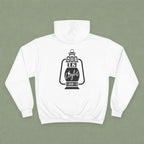 Christian Hoodie — "Christ" Cross Front & "God Is Light" Lantern Back Religious Pullover