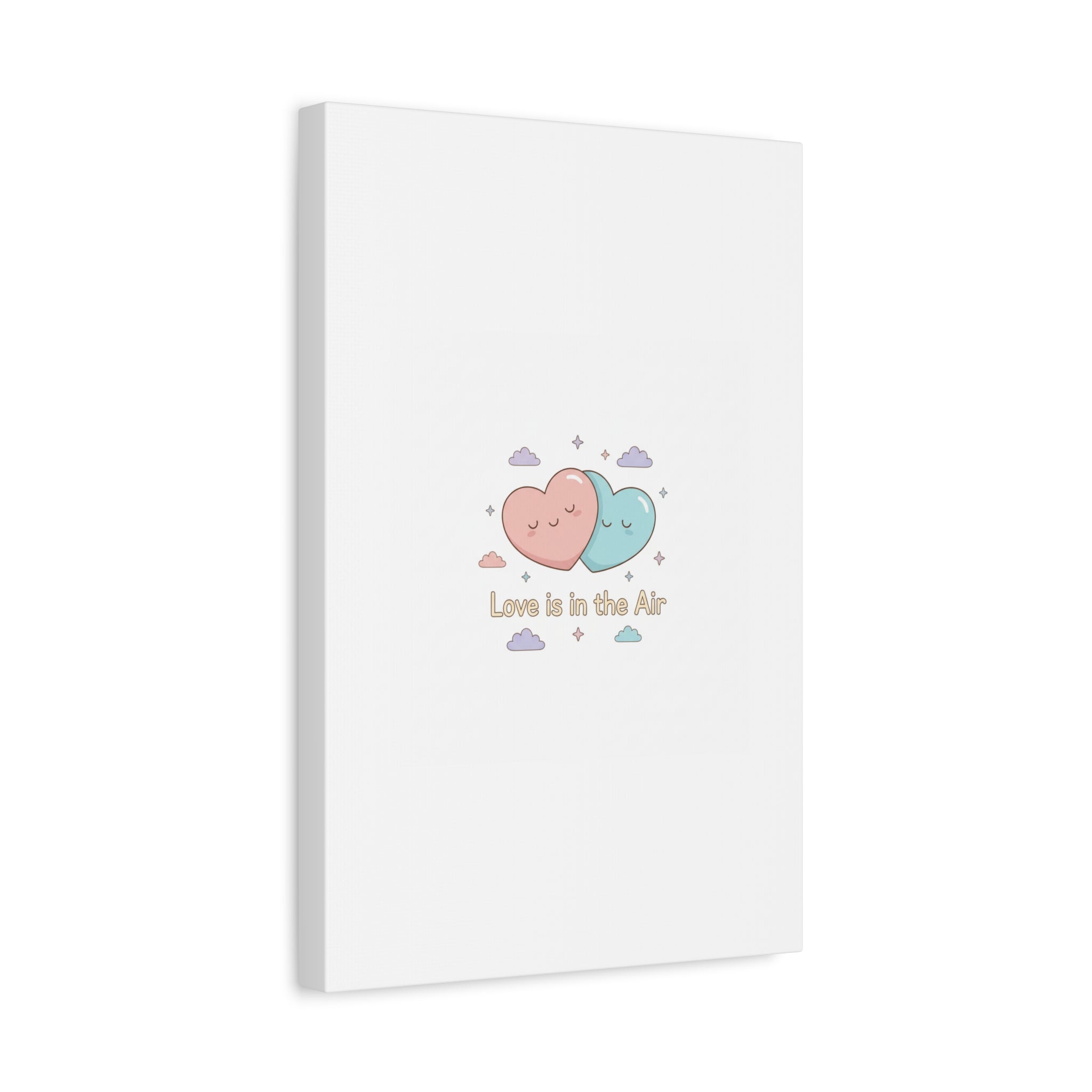 Love Is in the Air Heart Illustration Canvas | Micro‑Romance Galentine’s Pastel