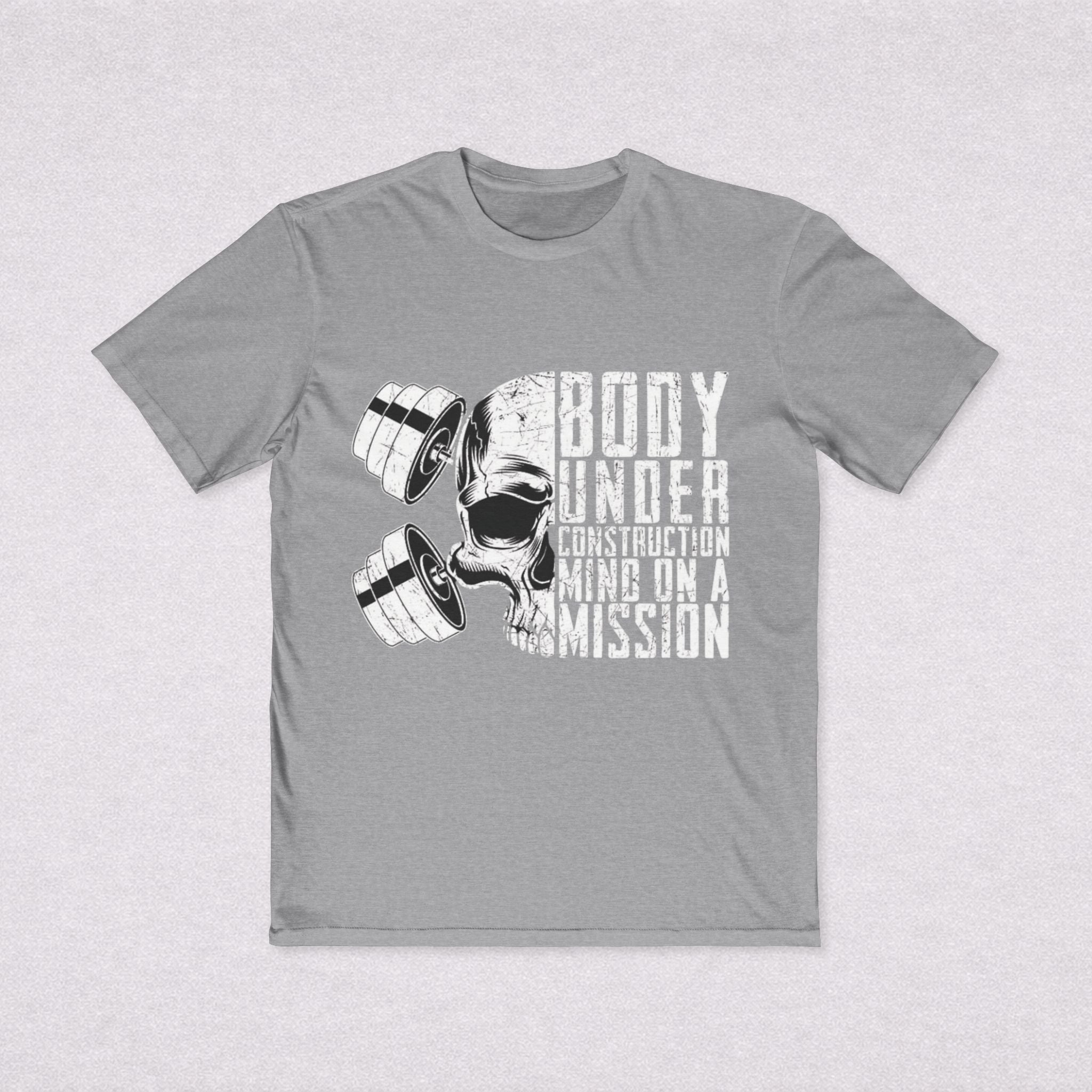 Men's 'Body Under Construction, Mind on a Mission' Gym T-Shirt