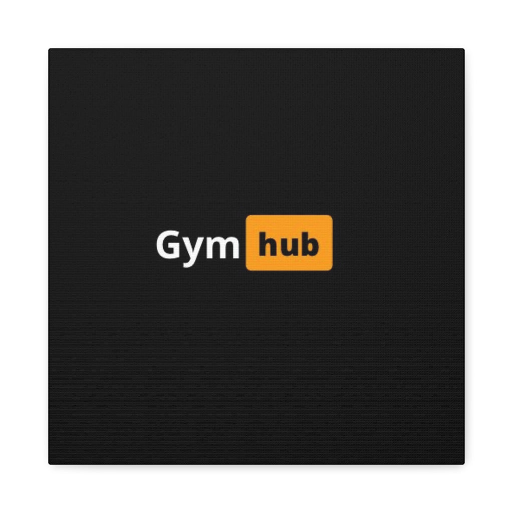 Gym Hub Canvas Wall Art – Minimal Fitness Logo Matte Stretched Canvas