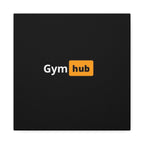 Gym Hub Canvas Wall Art – Minimal Fitness Logo Matte Stretched Canvas