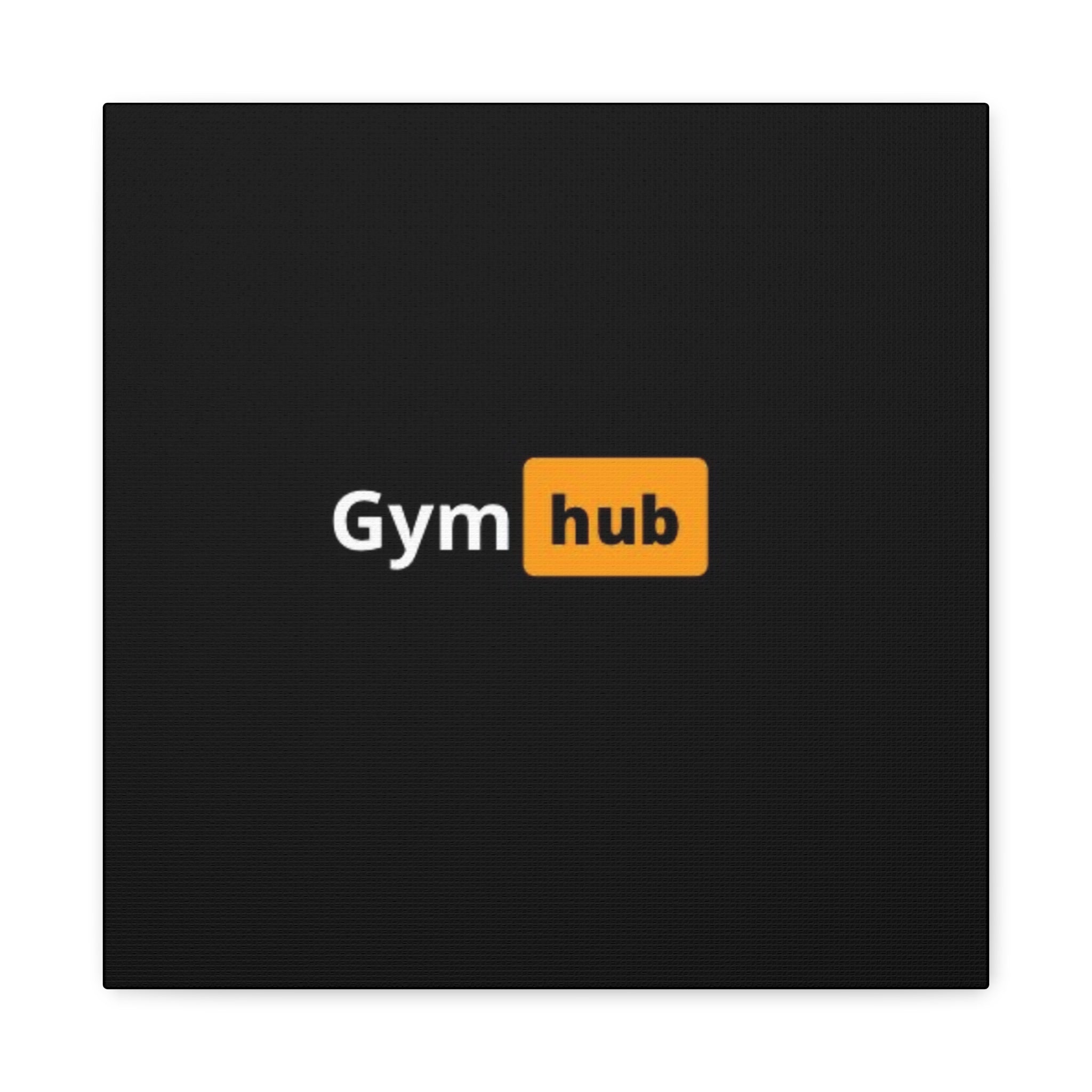 Gym Hub Canvas Wall Art – Minimal Fitness Logo Matte Stretched Canvas