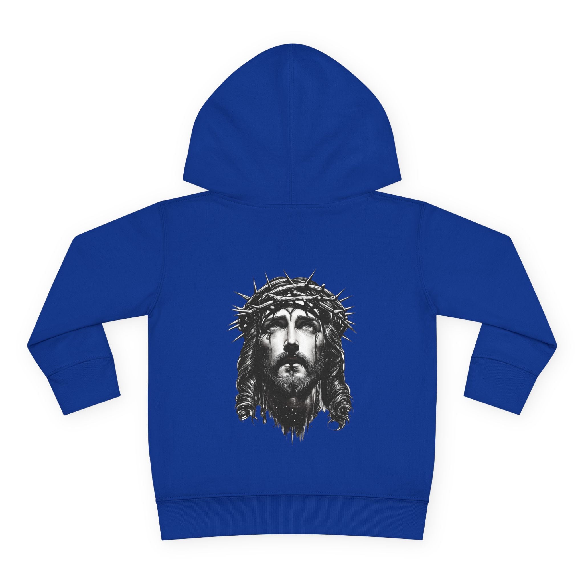 Toddler Hoodie — 'I Am Saved' Lamb & Jesus Portrait Christian Pullover