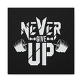 Never Give Up Weightlifting Canvas Print