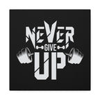 Never Give Up Weightlifting Canvas Print