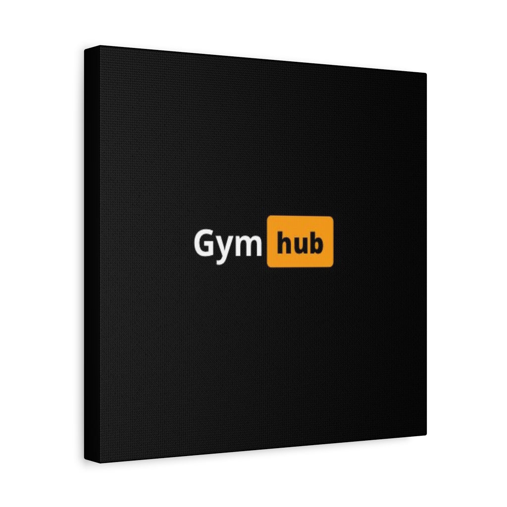 Gym Hub Canvas Wall Art – Minimal Fitness Logo Matte Stretched Canvas