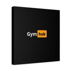Gym Hub Canvas Wall Art – Minimal Fitness Logo Matte Stretched Canvas