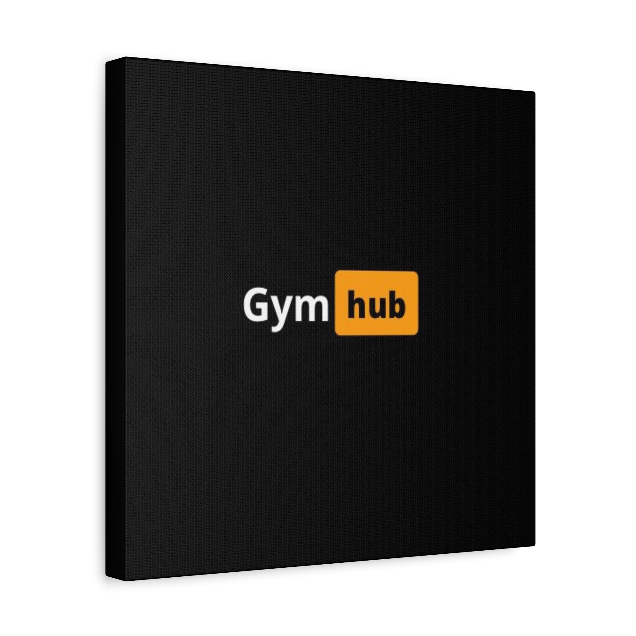 Gym Hub Canvas Wall Art – Minimal Fitness Logo Matte Stretched Canvas