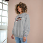 One Piece Luffy Champion Hoodie — White Pullover with Vintage Sports Graphic