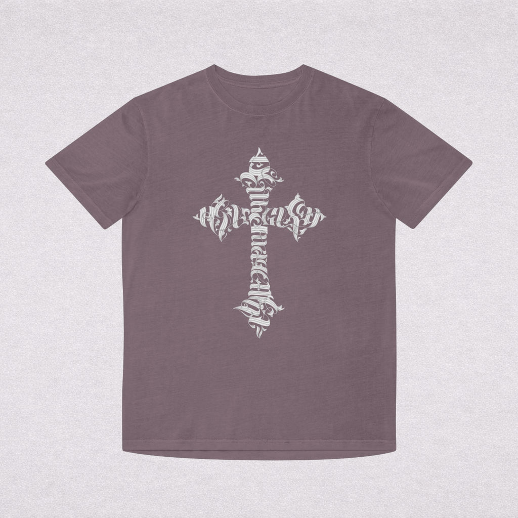 Faded Cross Graphic T-Shirt — Vintage Religious Tee