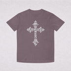 Faded Cross Graphic T-Shirt — Vintage Religious Tee