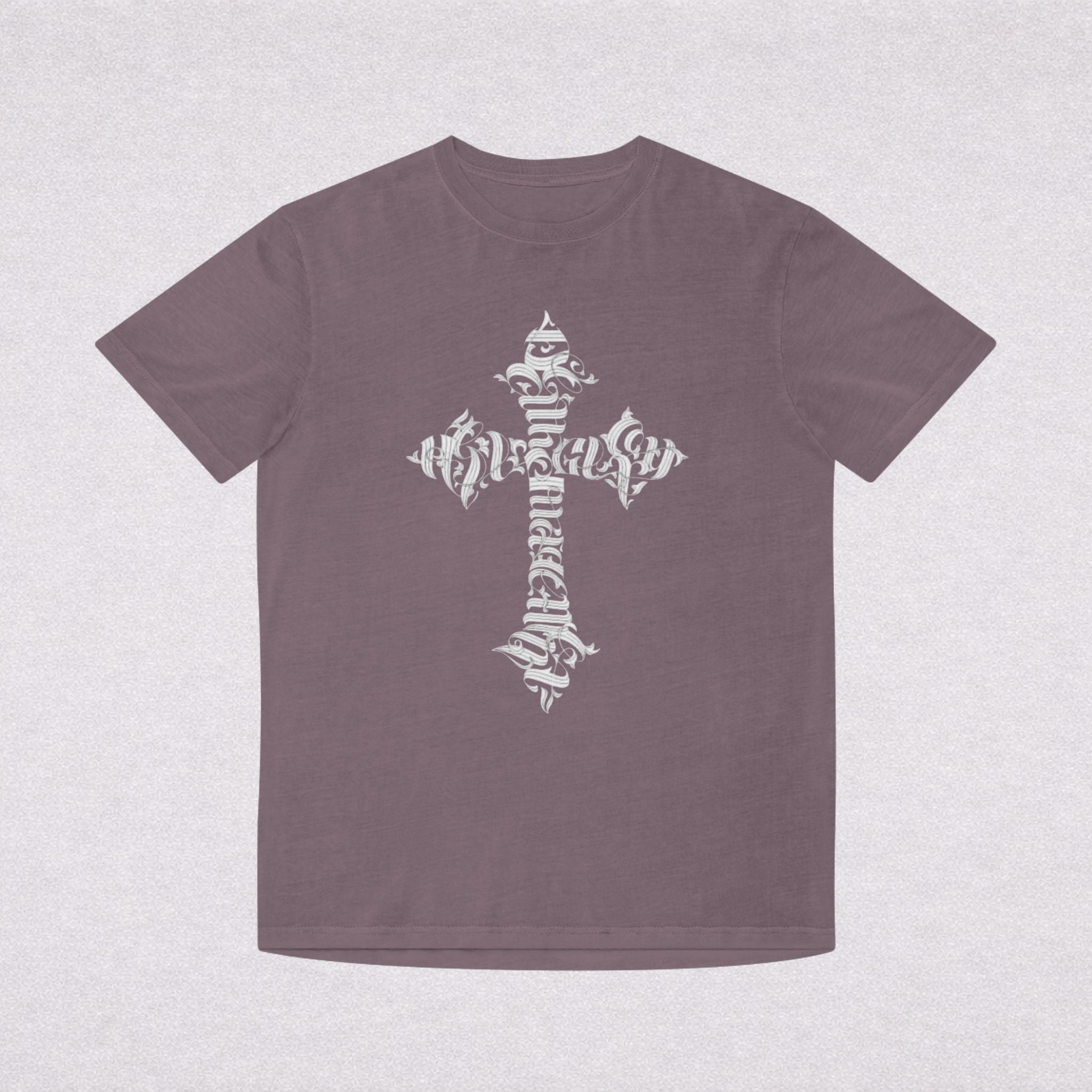 Faded Cross Graphic T-Shirt — Vintage Religious Tee