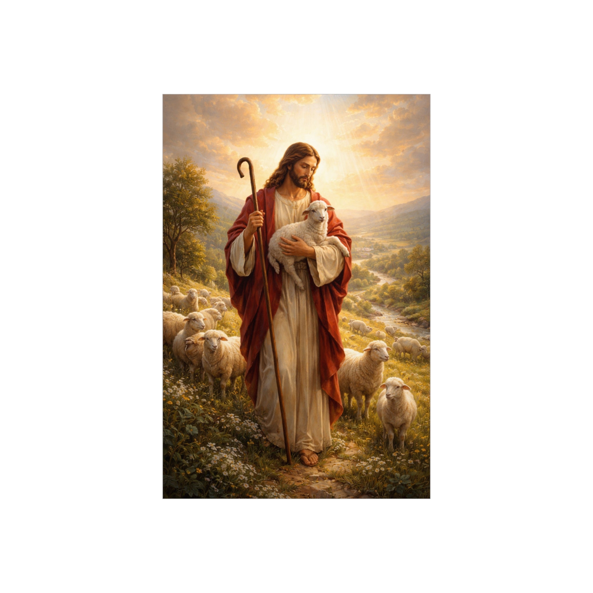 Jesus the Good Shepherd - Religious Christian Wall Art