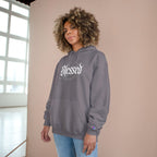 Blessed Hoodie – Vintage Script ‘Blessed’ Pullover for Faith & Gratitude