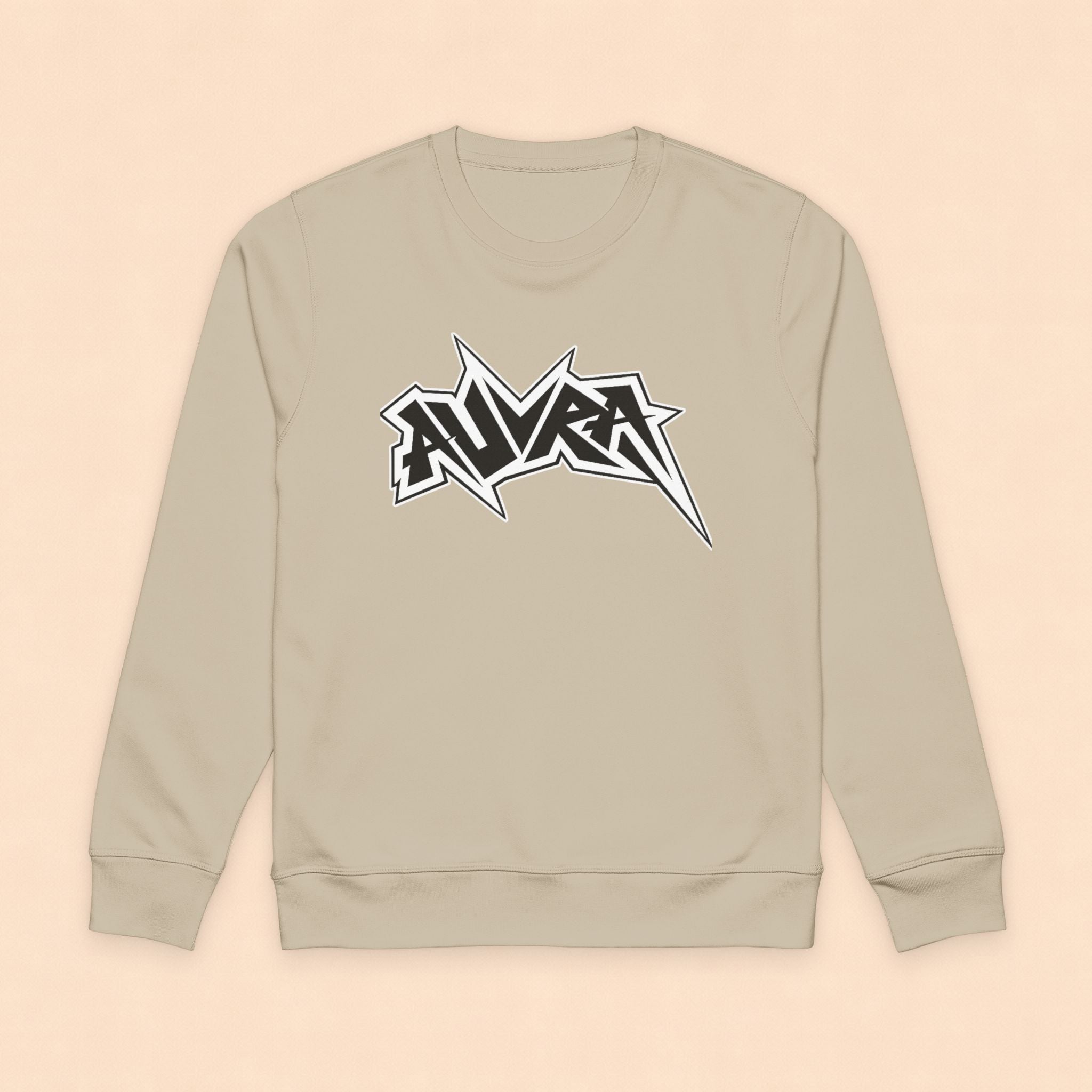 Sweatshirt — 'AURA' Rock Logo Organic Crewneck