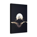 Moonlit Wanderer Canvas Print — Minimal Nature Wall Art