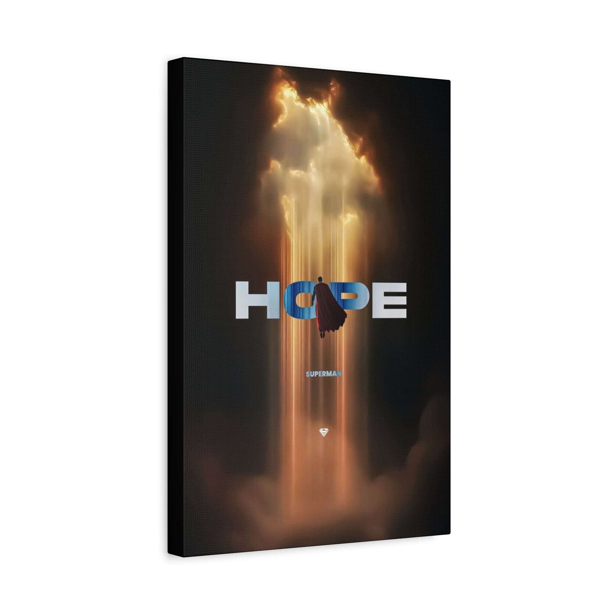 Hope Superman Matte Canvas Wall Art — Inspirational Superhero Poster