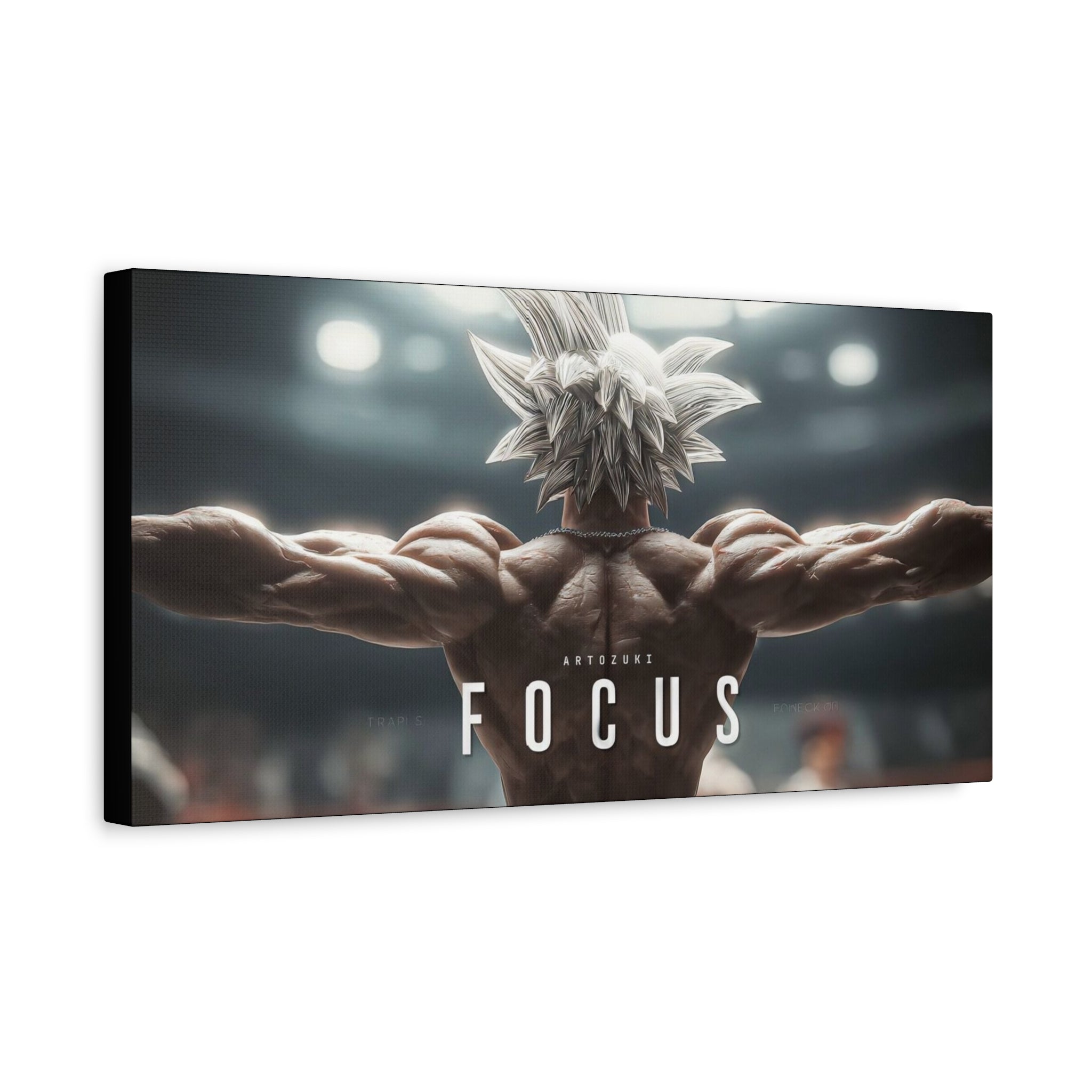 Focus — Muscular Fighter Poster Anime Canvas Wall art