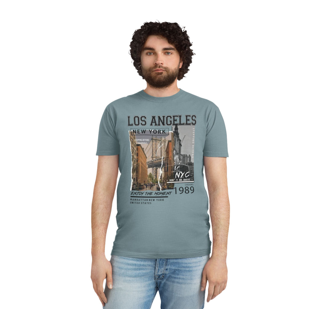 Los Angeles NYC Vintage Graphic Tee — 'Enjoy The Moment' Faded Shirt