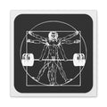 Weightlifting Vitruvian Man Matte Canvas Art — Gym Wall Decor