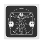 Weightlifting Vitruvian Man Matte Canvas Art — Gym Wall Decor