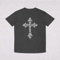 Faded Cross Graphic T-Shirt — Vintage Religious Tee