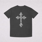 Faded Cross Graphic T-Shirt — Vintage Religious Tee