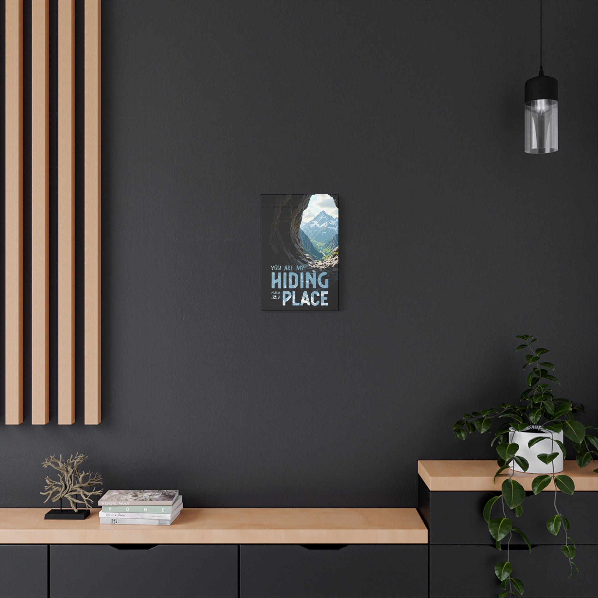 Psalm 32:7 'You Are My Hiding Place' Matte Canvas Wall Art