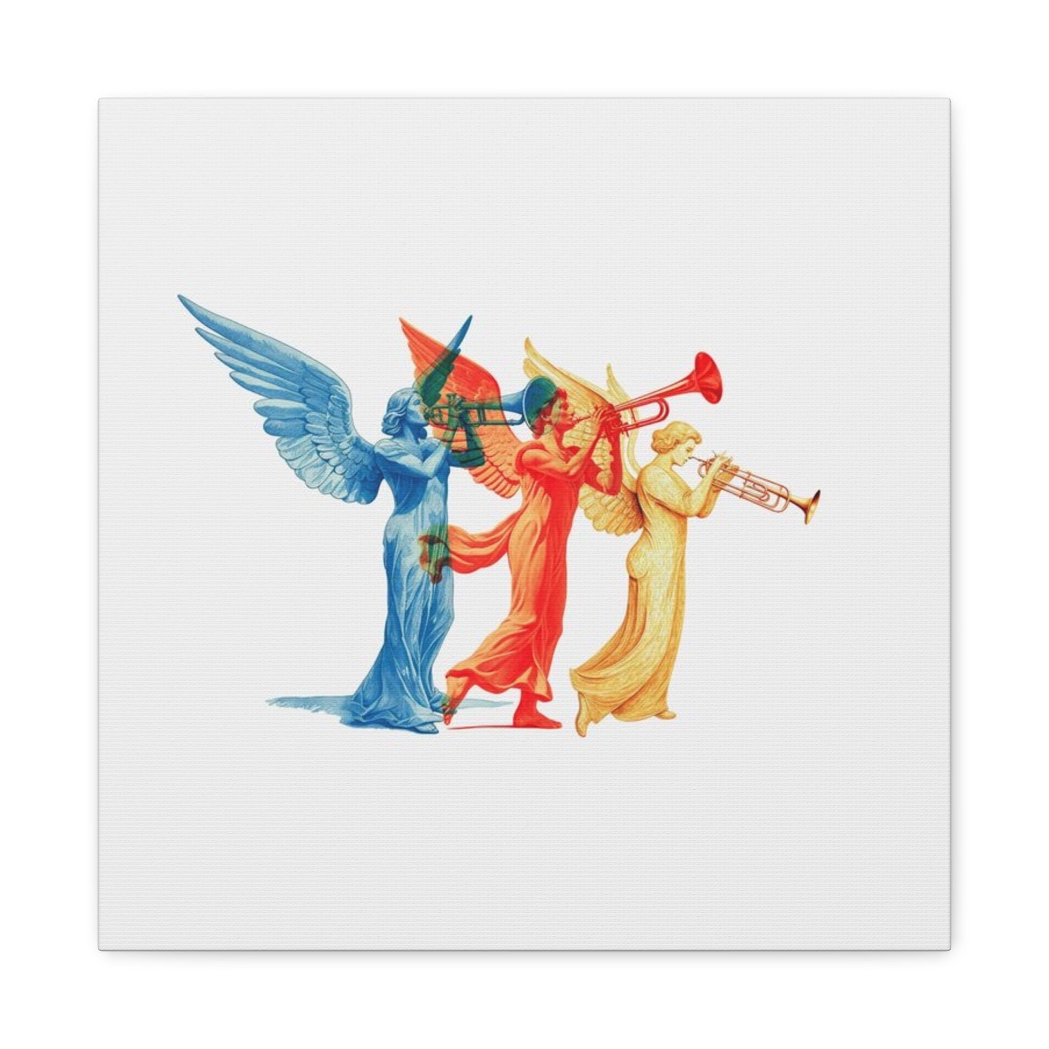 Angelic Trumpet Trio Matte Canvas Art — Stretched 1.25"