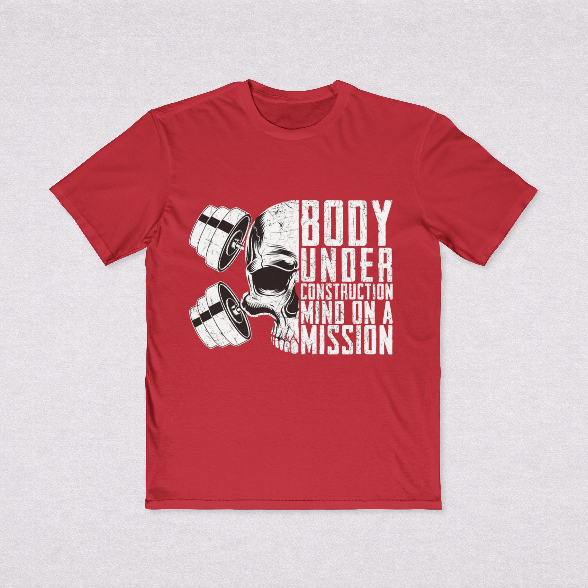 Men's 'Body Under Construction, Mind on a Mission' Gym T-Shirt