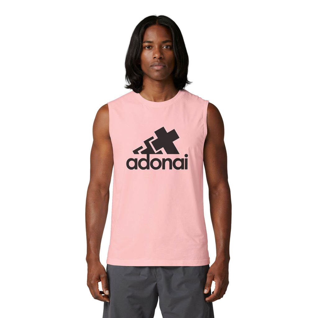 Adonai Logo Muscle Tank — Christian Faith Graphic Tank Top
