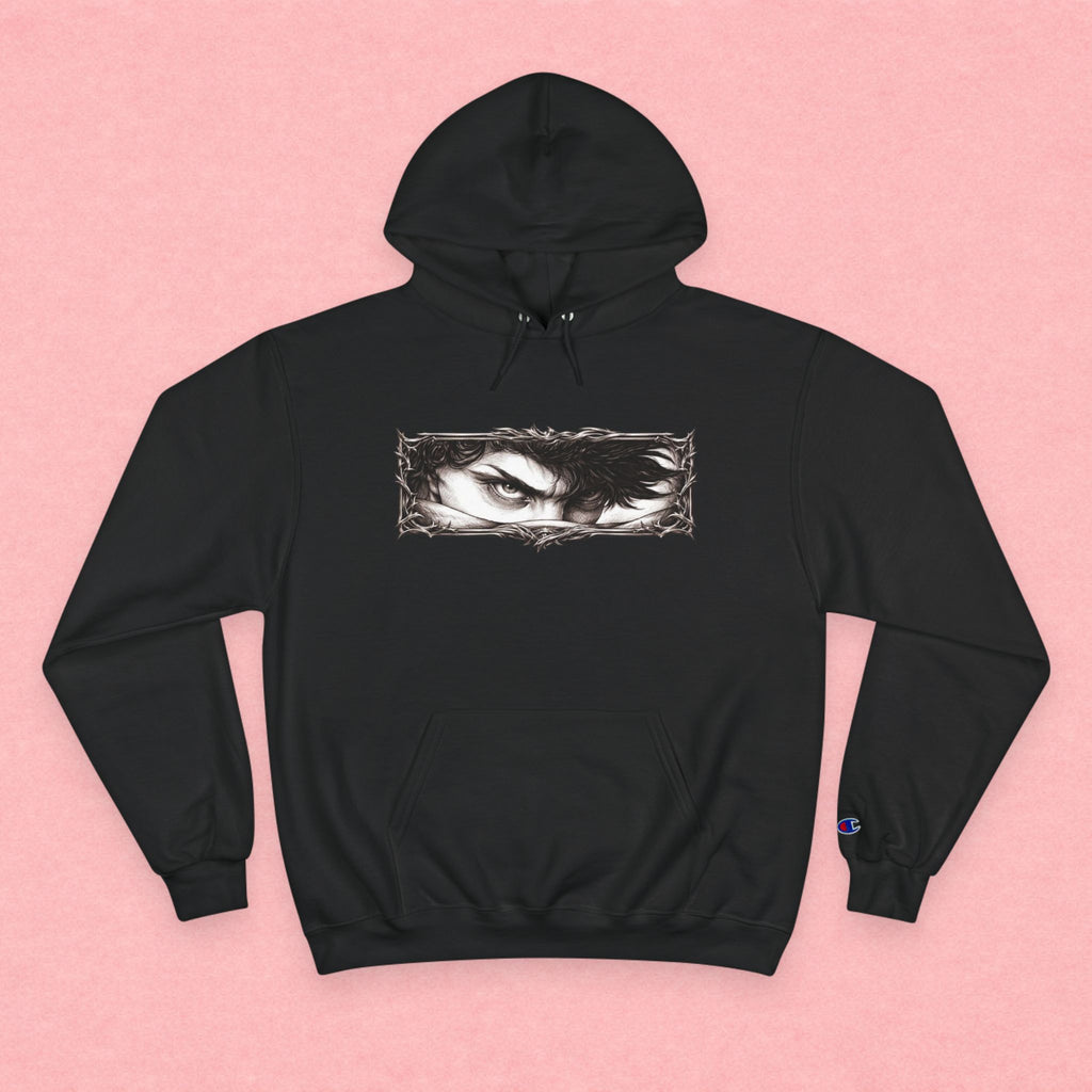 Eyes of the Champion Hoodie — Intense Gaze Graphic Pullover