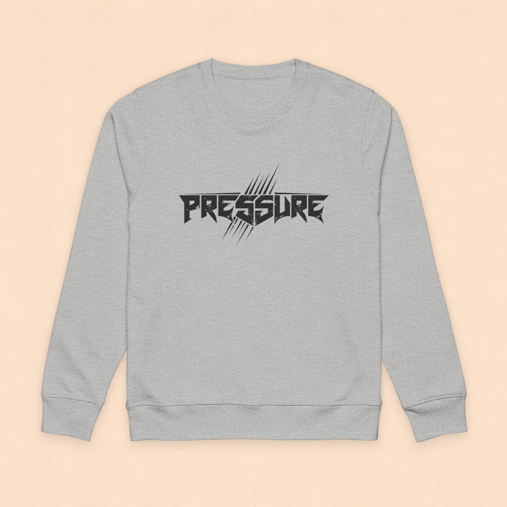 Pressure Graphic Sweatshirt — Bold Jagged Logo Pullover