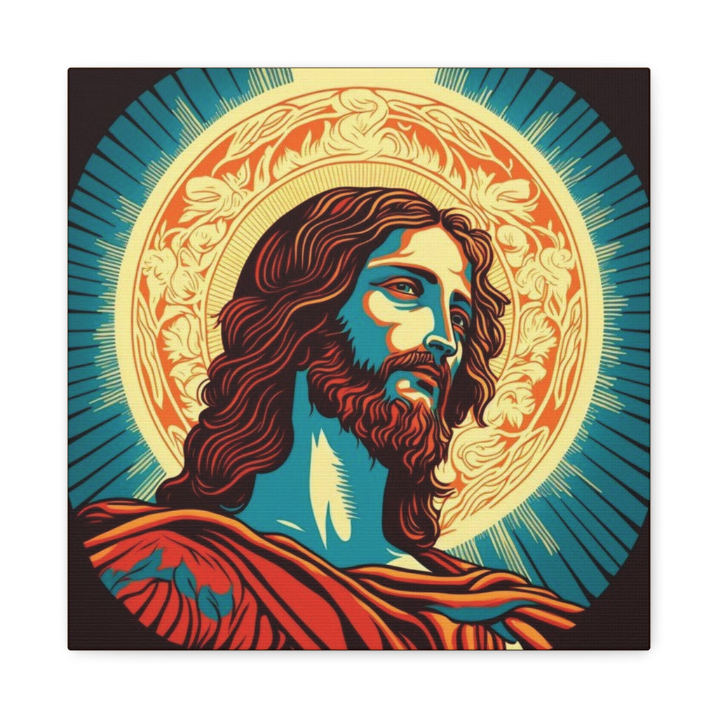 Iconic Jesus Portrait – Religious Canvas Wall Art Matte Stretched Canvas