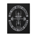 Christian Fitness Wall Art — "So You Must Honor God With Your Body" Matte Canvas