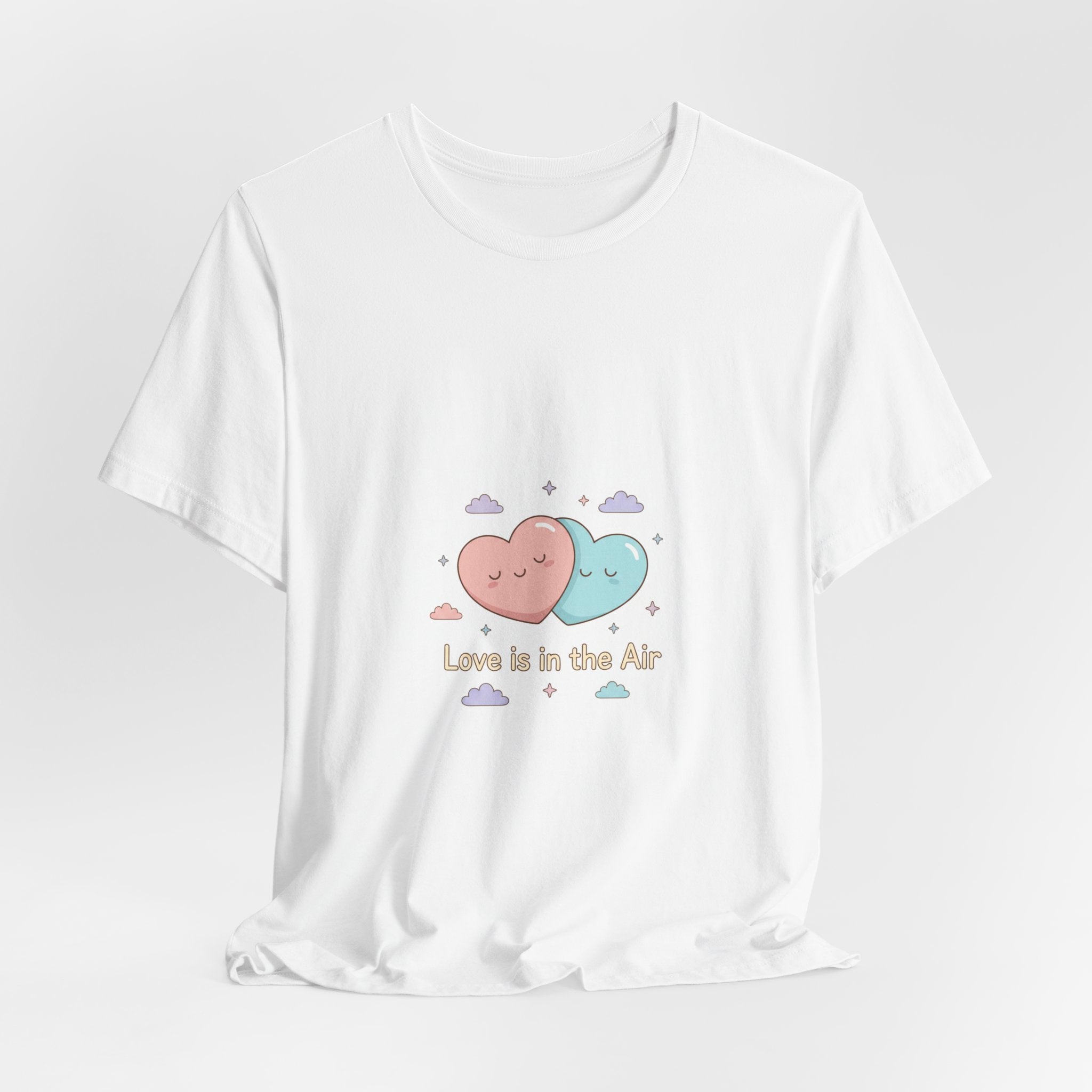 Love Is In The Air tee | Micro-Romance pastel hearts, Galentine’s self-love