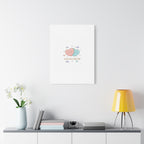 Love Is in the Air Heart Illustration Canvas | Micro‑Romance Galentine’s Pastel