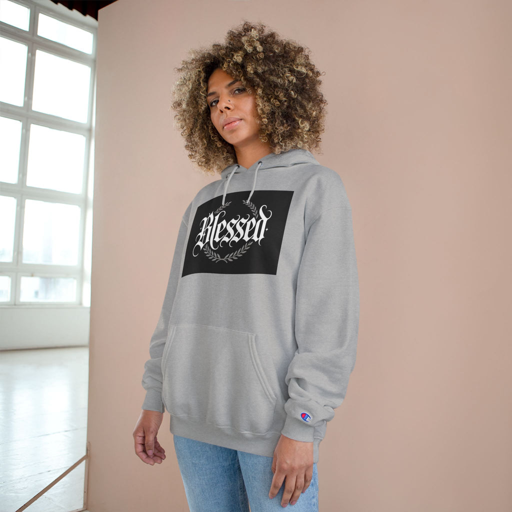 Blessed Hoodie – Vintage Script ‘Blessed’ Pullover for Faith & Gratitude