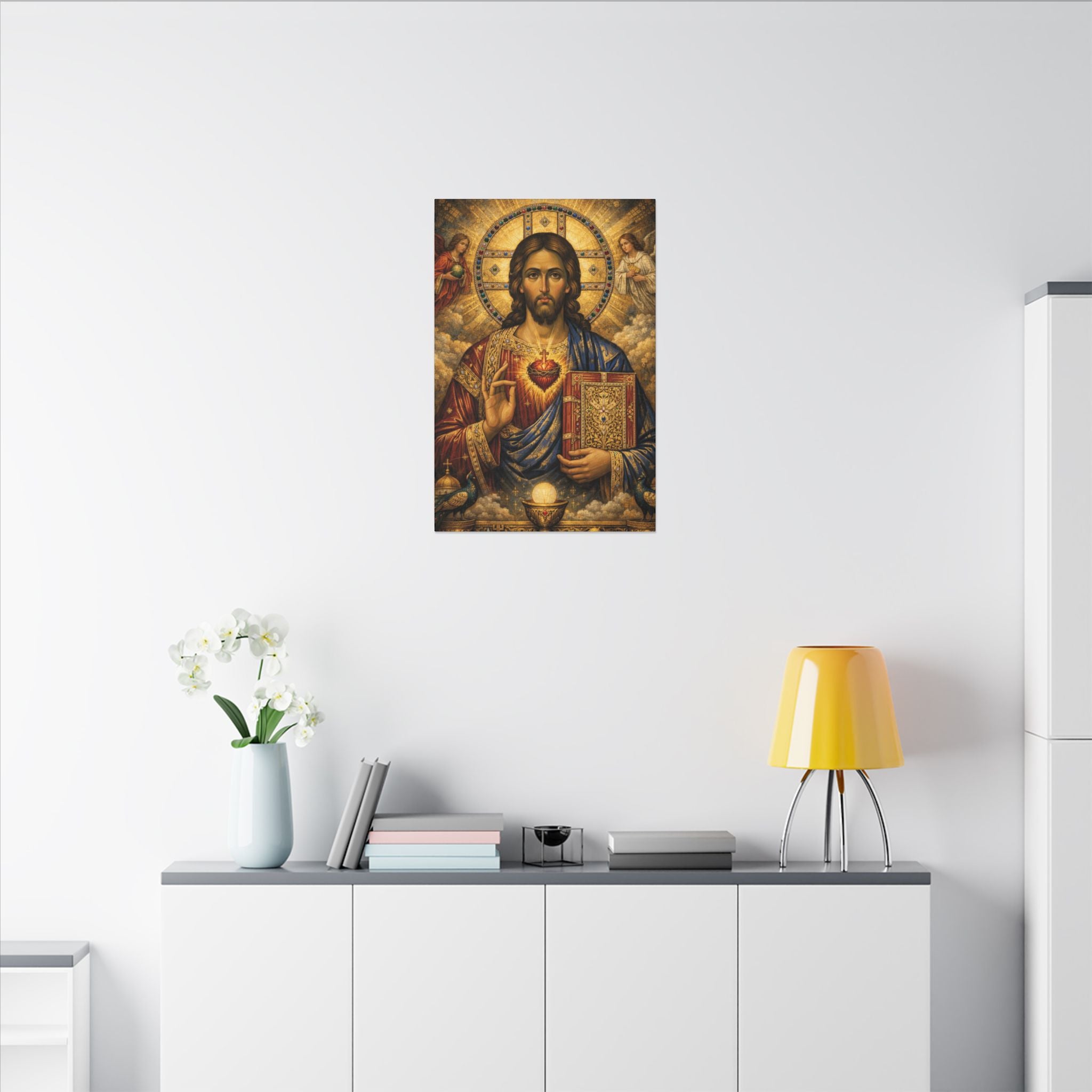 Saint of Saints Matte Canvas Print — Religious Christian Wall Art