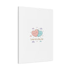 Love Is in the Air Heart Illustration Canvas | Micro‑Romance Galentine’s Pastel
