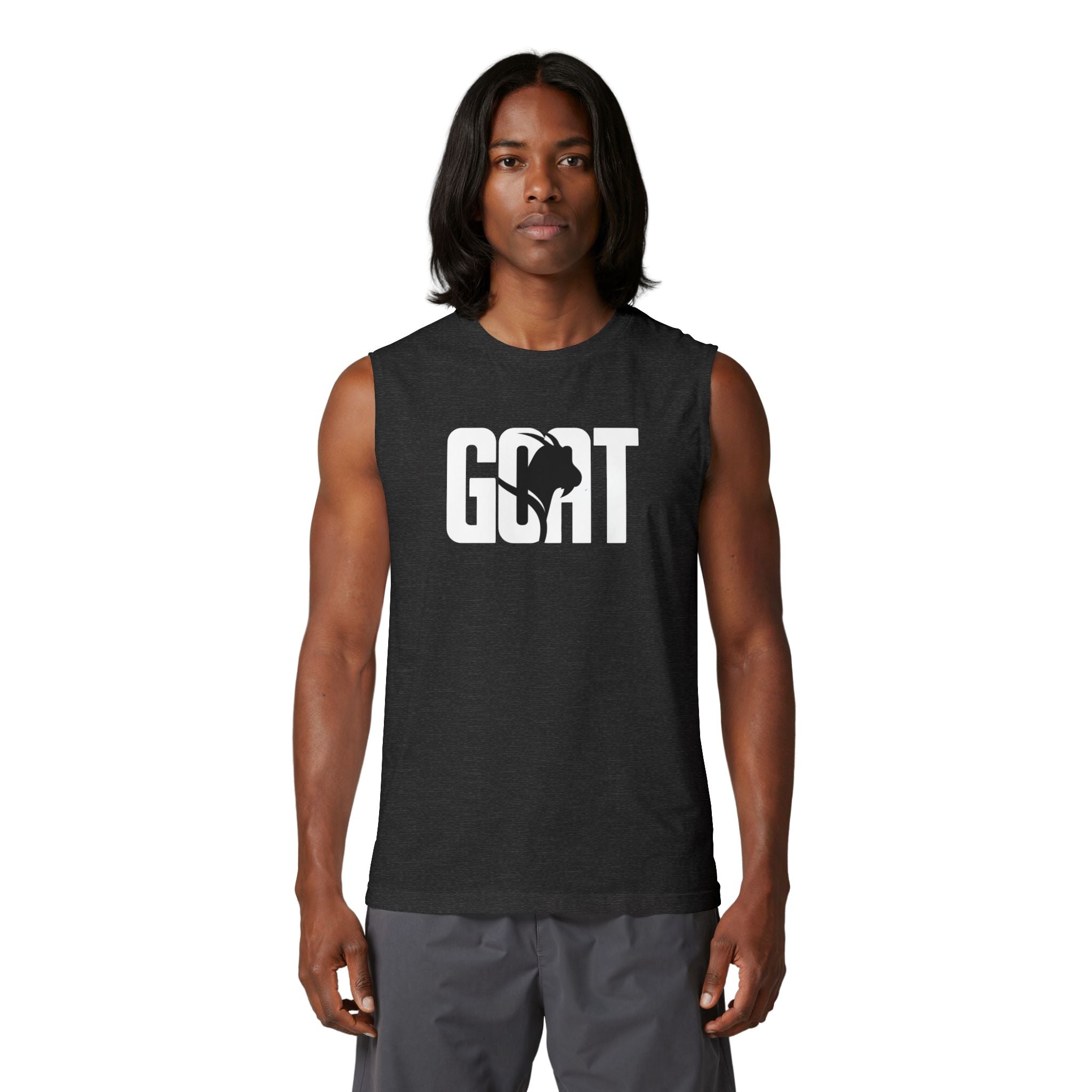 GOAT Muscle Tank Top — Number 91 Graphic Back, Athletic Streetwear