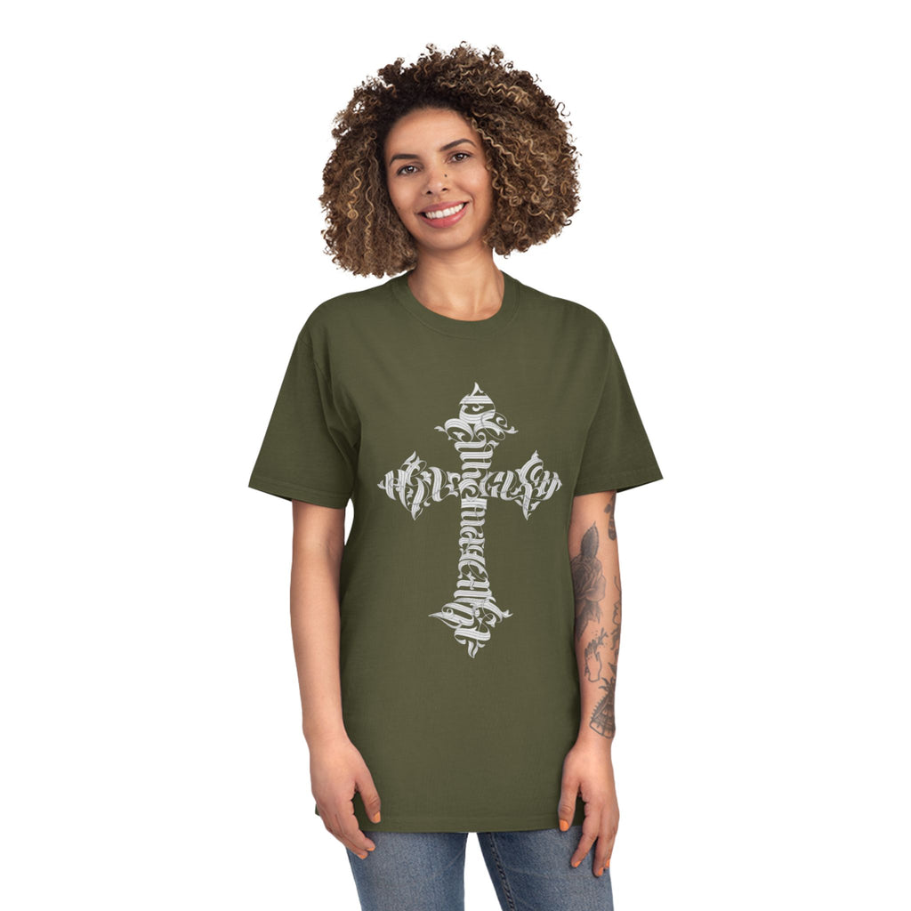 Faded Cross Graphic T-Shirt — Vintage Religious Tee
