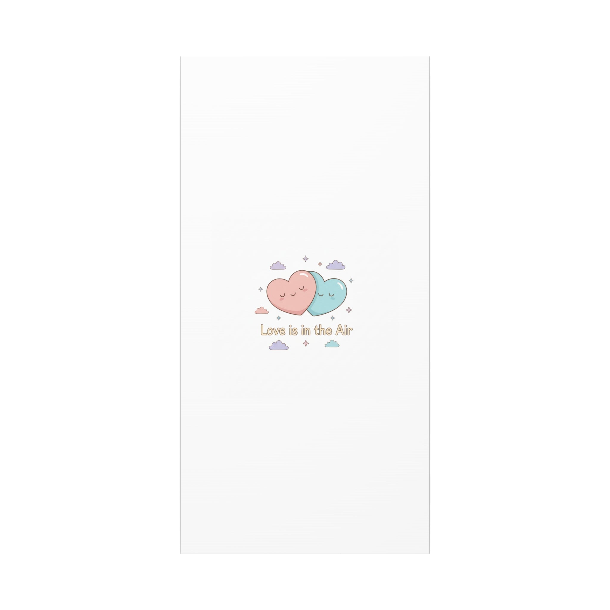 Love Is in the Air Heart Illustration Canvas | Micro‑Romance Galentine’s Pastel